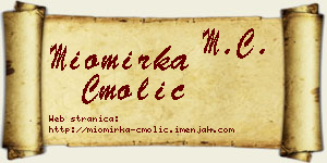 Miomirka Cmolić vizit kartica